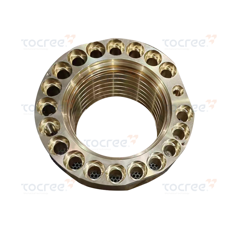 Porca de cobre com formato especial